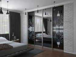 Bedroom wardrobe design with mirror