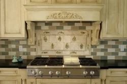 Kitchen apron made of tiles classic design