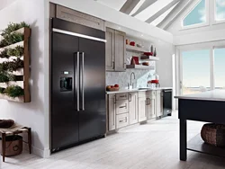 Кухни с холодильником side by side дизайн