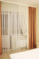 Curtains design for the bedroom with a balcony door modern