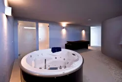 Bathtub With Jacuzzi Design In The Apartment