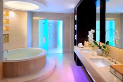 Bathtub With Jacuzzi Design In The Apartment