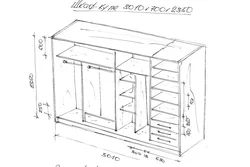 Built-in wardrobe in the hallway with your own hands, drawings and diagrams photos