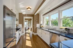 Kitchen design with two doors