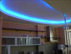 Plasterboard Ceiling With Lighting For Kitchen Design