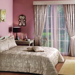 Colors Of Curtains For The Bedroom In The Interior Photo