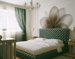 Спальні з зялёным ложкам дызайн