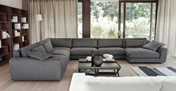 Corner Sofa In The Living Room In A Modern Style Large Photo