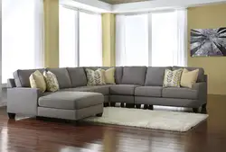 Угловой диван в гостиную в современном стиле большой фото