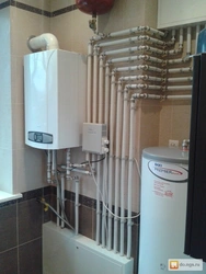 Bathroom design with boiler room