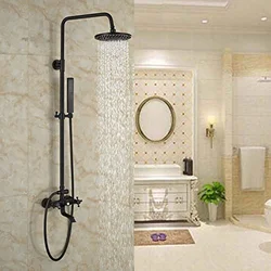Tropical shower bathroom design
