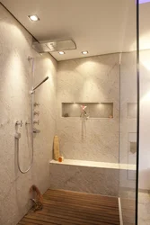 Tropical shower bathroom design