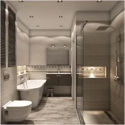 Photo Of The Design Of A Bathroom Combined Room In A Panel House