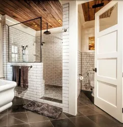 Bathroom With Corner Bath And Shower Design