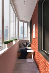 Design of a corner balcony in an apartment
