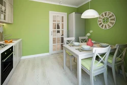 Green kitchen wallpaper design