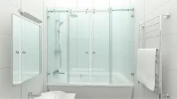 Шкляныя перагародкі для ванны ў інтэр'еры