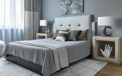 Bedroom Design With Gray Bed