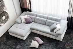 Corner sofas in the interior photo sleeping place