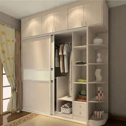 Modern design built-in wardrobe in the bedroom