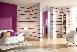 Striped Bedroom Interior