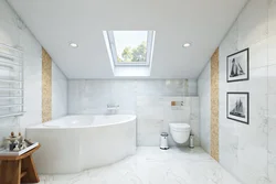 Bathroom Ceiling In The Attic Photo