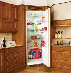 Corner cabinet in the kitchen interior photo