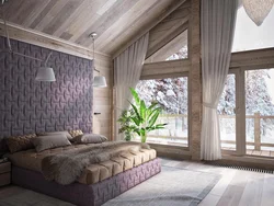 Bedroom in a frame house design