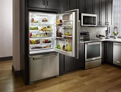 Дизайн Кухни С Холодильником И Морозилкой