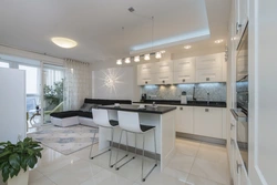 Photo of plasterboard ceilings kitchen living room
