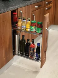 Bottle holder for the kitchen photo in the kitchen interior