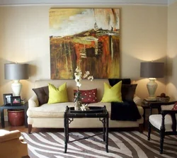 Canvas in the living room interior