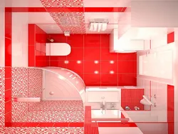 Red bathroom all photos