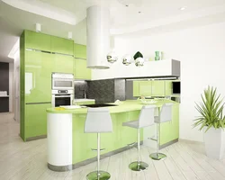 Кухня В Зелено Белых Тонах Фото