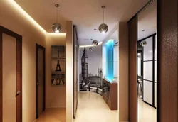 2 corridors in the apartment design