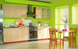 What color wallpaper is suitable for the kitchen photo