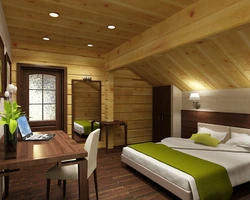 Log House Bedroom Design