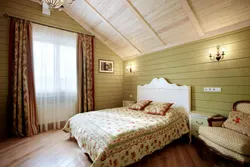 Log house bedroom design