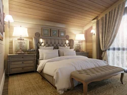 Log house bedroom design