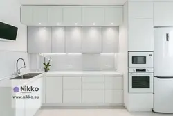 Matte Kitchen Without Handles In The Interior