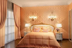 Дизайн спальни в персиковых тонах