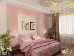 Peach Color Bedroom Interior Photo