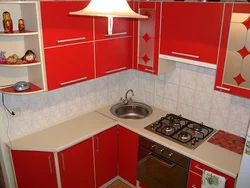 Corner kitchen modern design for a small kitchen in Khrushchev