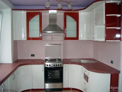 Corner kitchen modern design for a small kitchen in Khrushchev