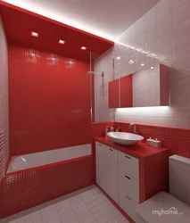 Қызыл дизайндағы ванна