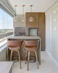 Кухня на балконе в квартире дизайн