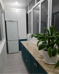 Kitchen On The Balcony In The Apartment Design