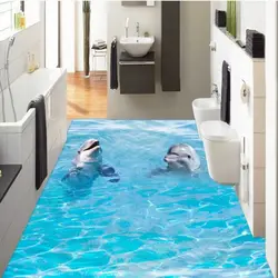 Bath floor with photo