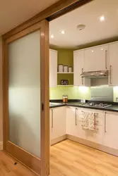 Kitchen is not full wall photo in the interior