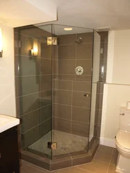 Bathroom design with corner shower